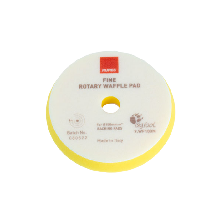 RUPES Yellow Rotary Waffle Pad - Fine