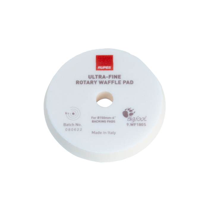 RUPES White Rotary Waffle Pad - Ultra Fine