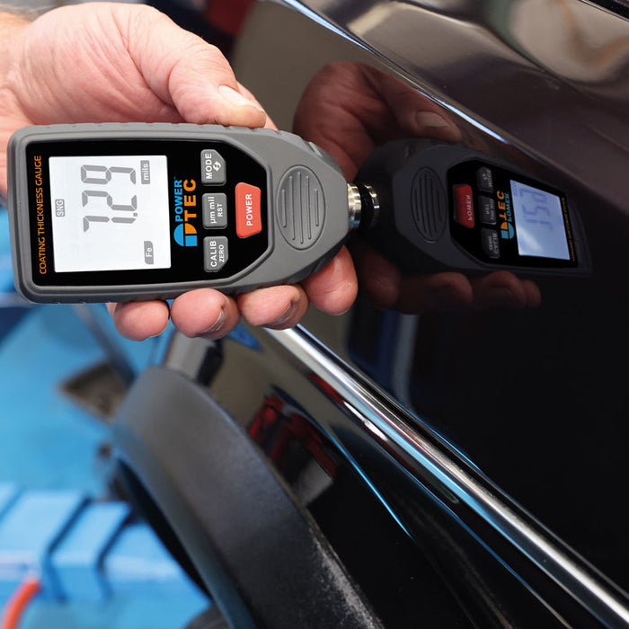 Power Tec Paint Thickness Gauge Aluminium & Steel Depth