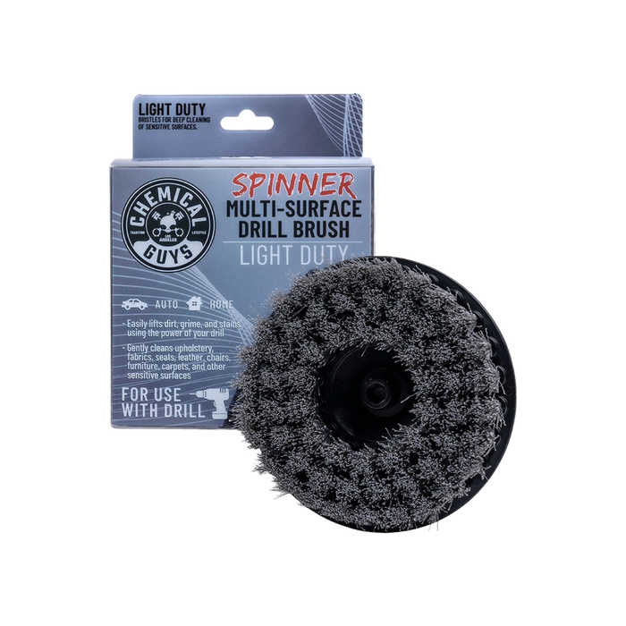 Chemical Guys Grey Light Duty Carpet Brush with Drill Attachment