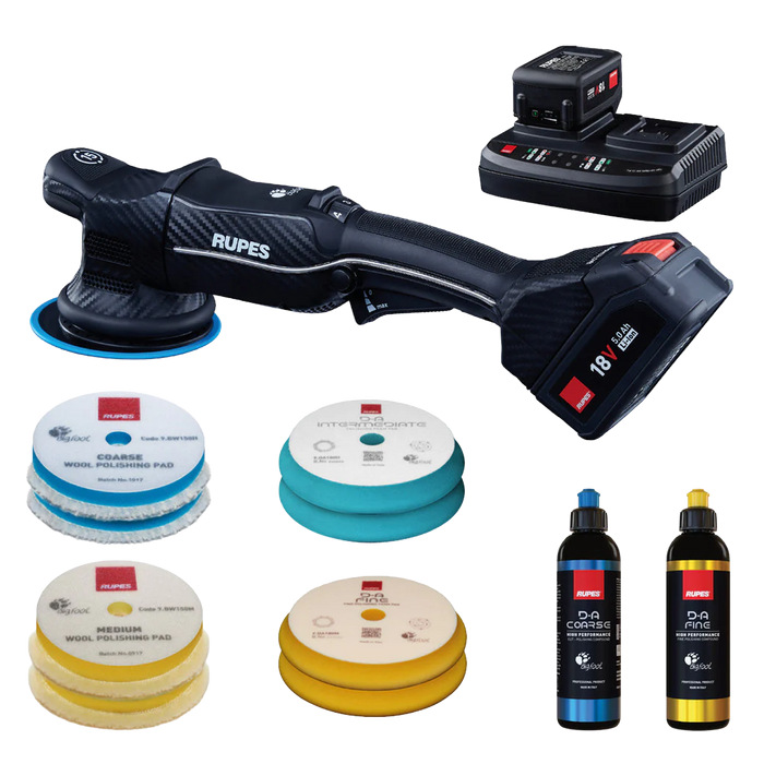 RUPES BigFoot iBrid HLR15 Cordless Dual Action Machine Polisher Kits