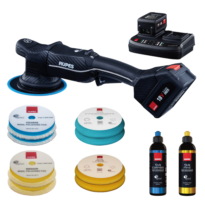 RUPES BigFoot iBrid HLR21 Cordless Dual Action Machine Polisher Kits