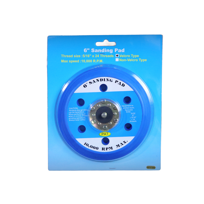 Perfection Hook and Loop Sanding Disc 6inch Orbital Backing Pad 150mm