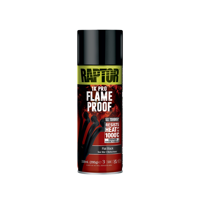 RAPTOR High Heat 1K Pro Flame Proof (Flat Black)