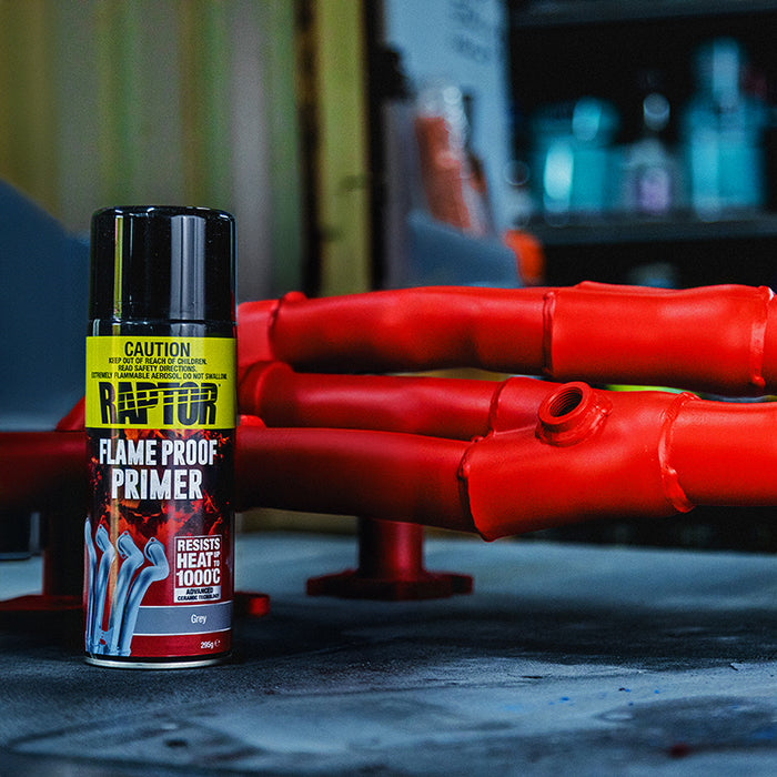 RAPTOR High Heat 1K Pro Flame Proof Grey Primer