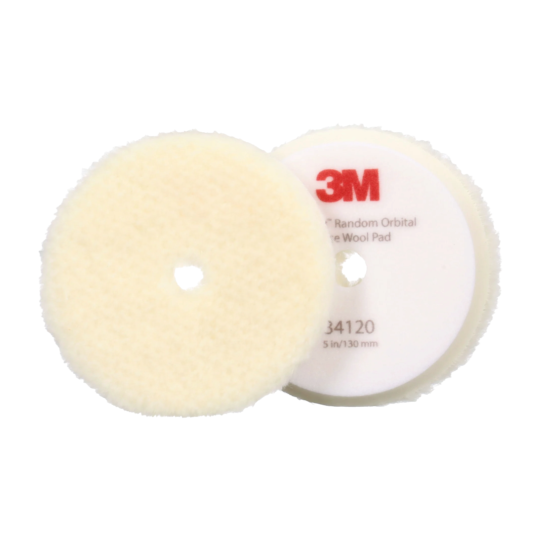 3M Perfect-It Random Orbital White Coarse-Grade Wool Compounding Pad (130mm), view 2
