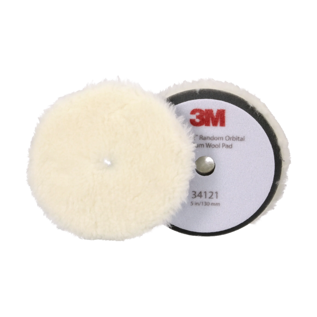 3M Perfect-It Random Orbital White Medium-Grade Wool Compounding Pad (130mm), view 1
