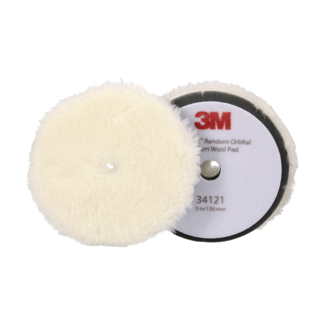 3M Perfect-It Random Orbital White Medium-Grade Wool Compounding Pad (130mm), view 2