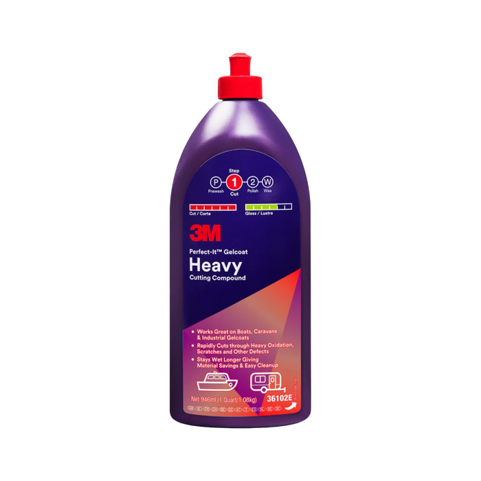 3M Perfect It Gelcoat Heavy Cutting Compound (946ml)