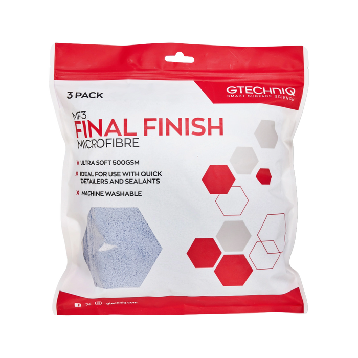 Gtechniq MF3 Final Finish Microfibre Towels (Pack of 3)