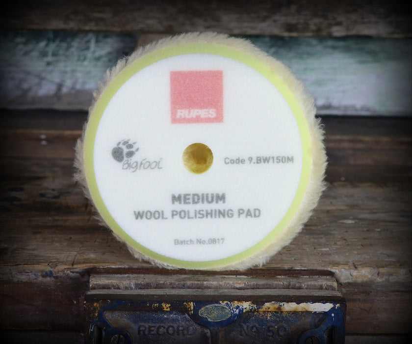 RUPES Yellow Medium Wool Polishing Pad (150mm)