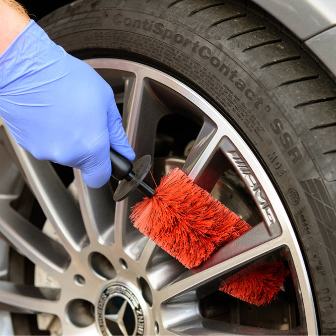 Martin Cox Red & Black Alloy Wheel Brush (Small)